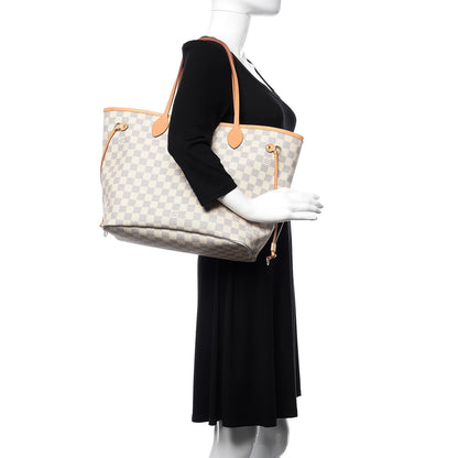 Louis Vuitton Damier Azur Neo Neverfull MM Rose Ballerine 2 of 10