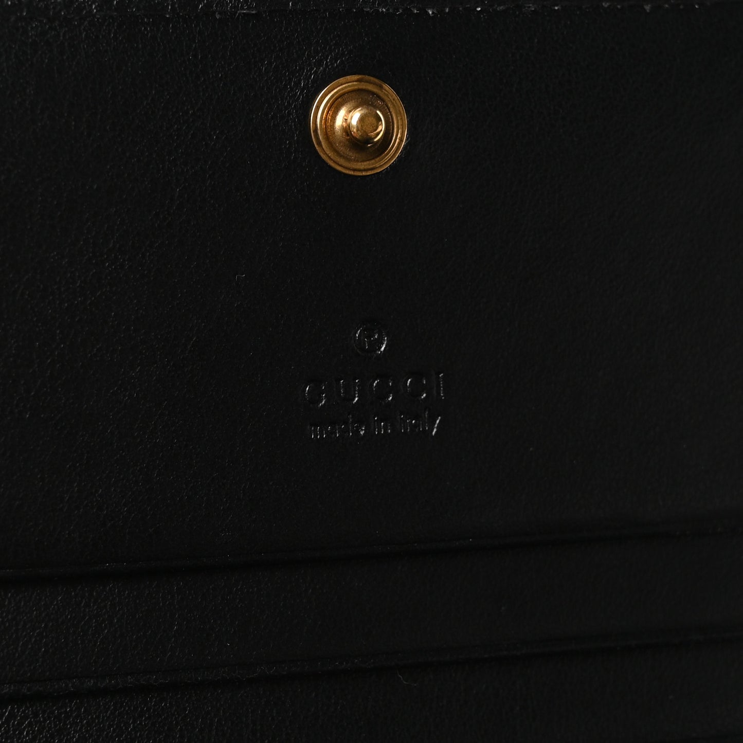 Calfskin Matelasse GG Marmont Card Case Wallet Black