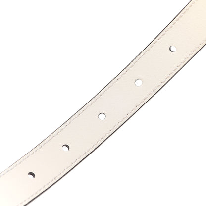 Gucci Calfskin Double G 20mm Belt 85 34 Mystic White 4 of 4