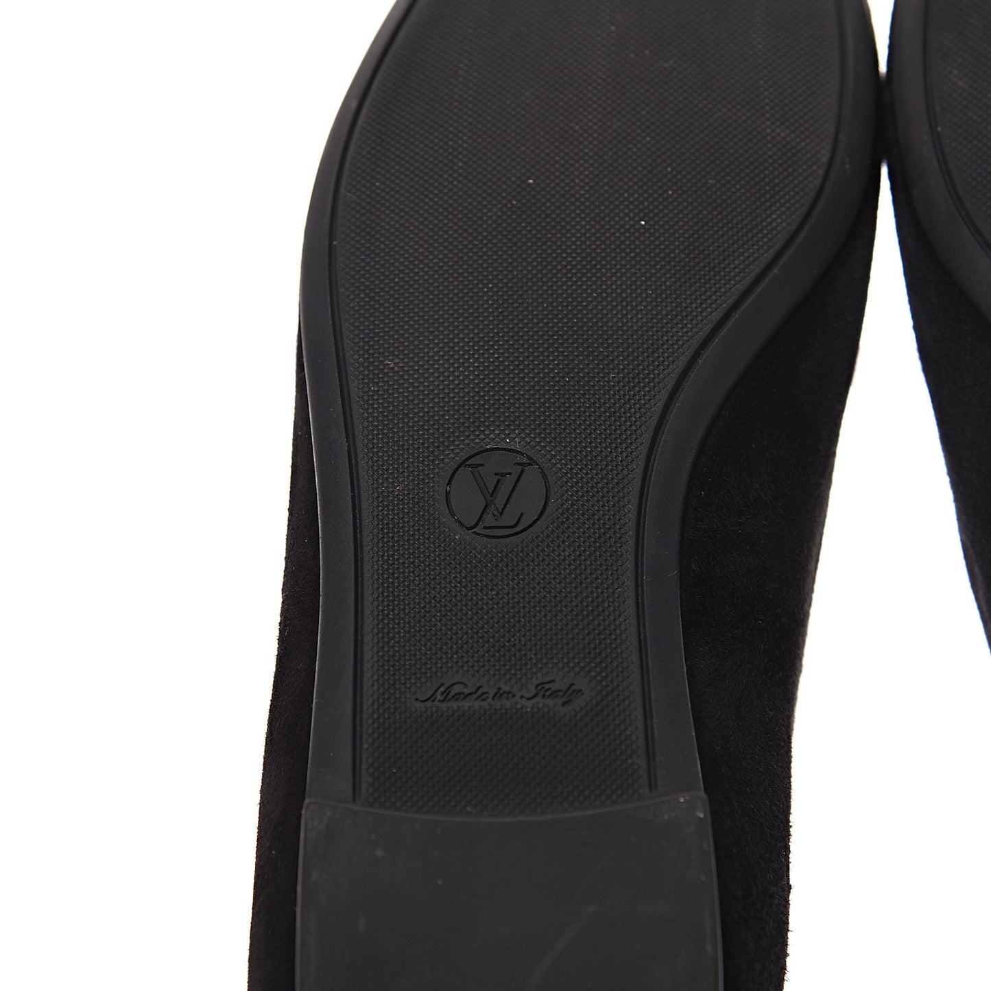 Suede Monogram Uniformes Ballet Flats 36.5 Black
