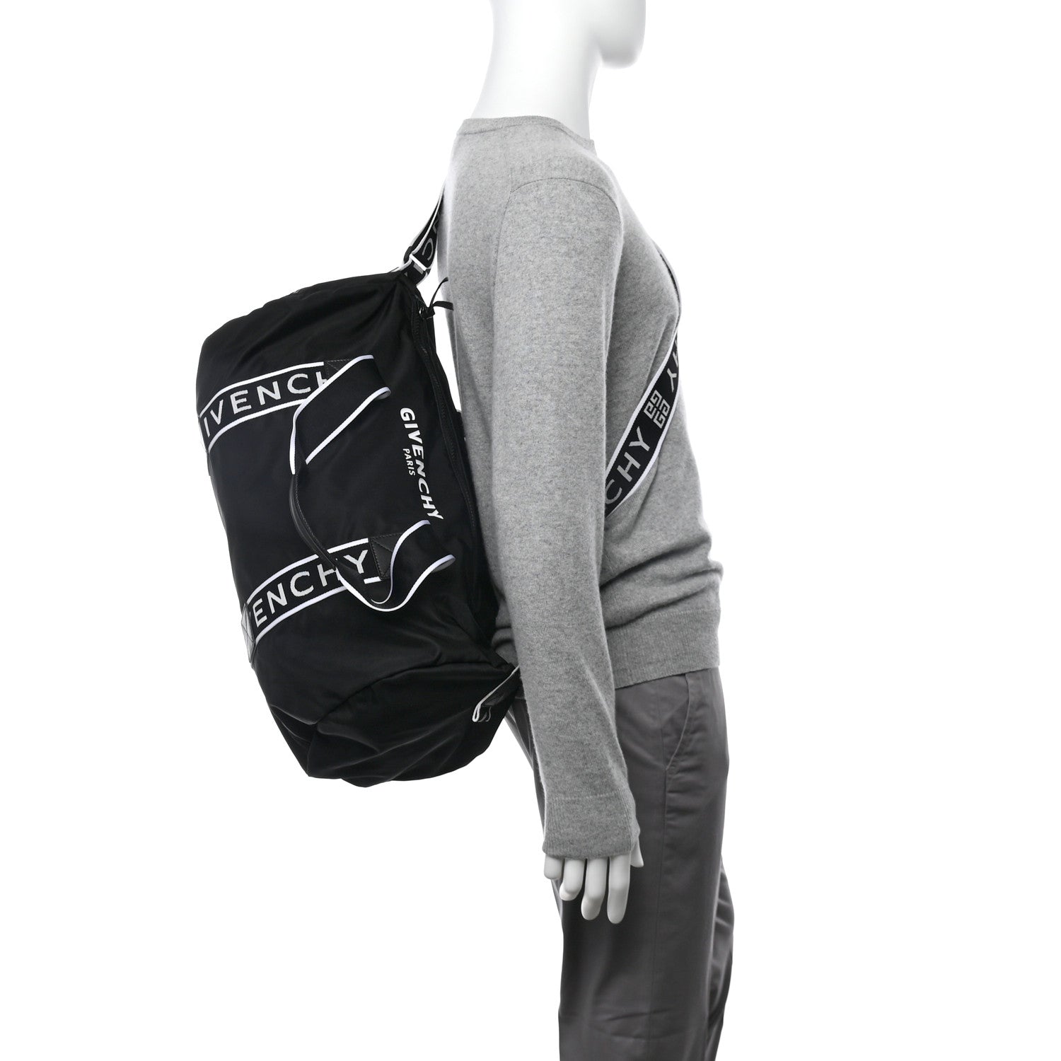 Givenchy Nylon Logo Gym Duffle Black 3 of 9