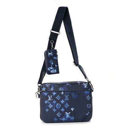 Louis Vuitton Monogram Ink Watercolor Trio Messenger Bag Blue 1 of 9