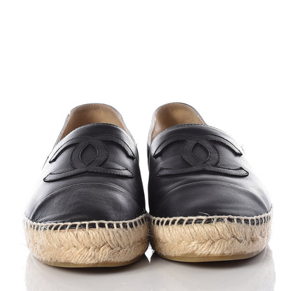 Chanel Lambskin CC Espadrilles 39 Black 3 of 11
