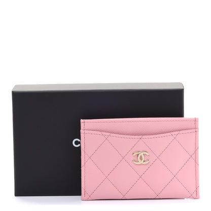 Chanel Caviar Quilted Card Holder Light Pink 9 of 9