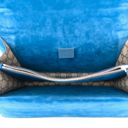 Gucci GG Supreme Monogram Embroidered Medium Dionysus Shoulder Bag Blue 5 of 12