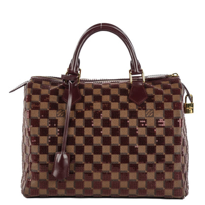 Louis Vuitton Damier Paillettes Speedy 30 Rouge 1 of 11