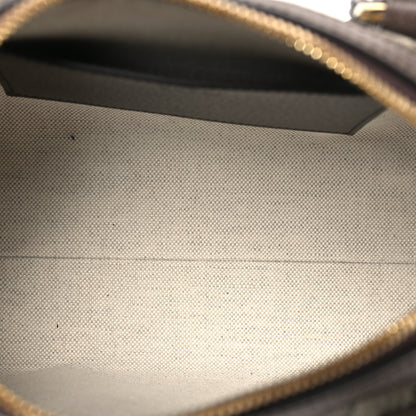 Gucci GG Supreme Monogram Textured Dollar Calfskin Web Mini Ophidia Top Handle Bowler Bag Beige Ebony New Acero 5 of 10