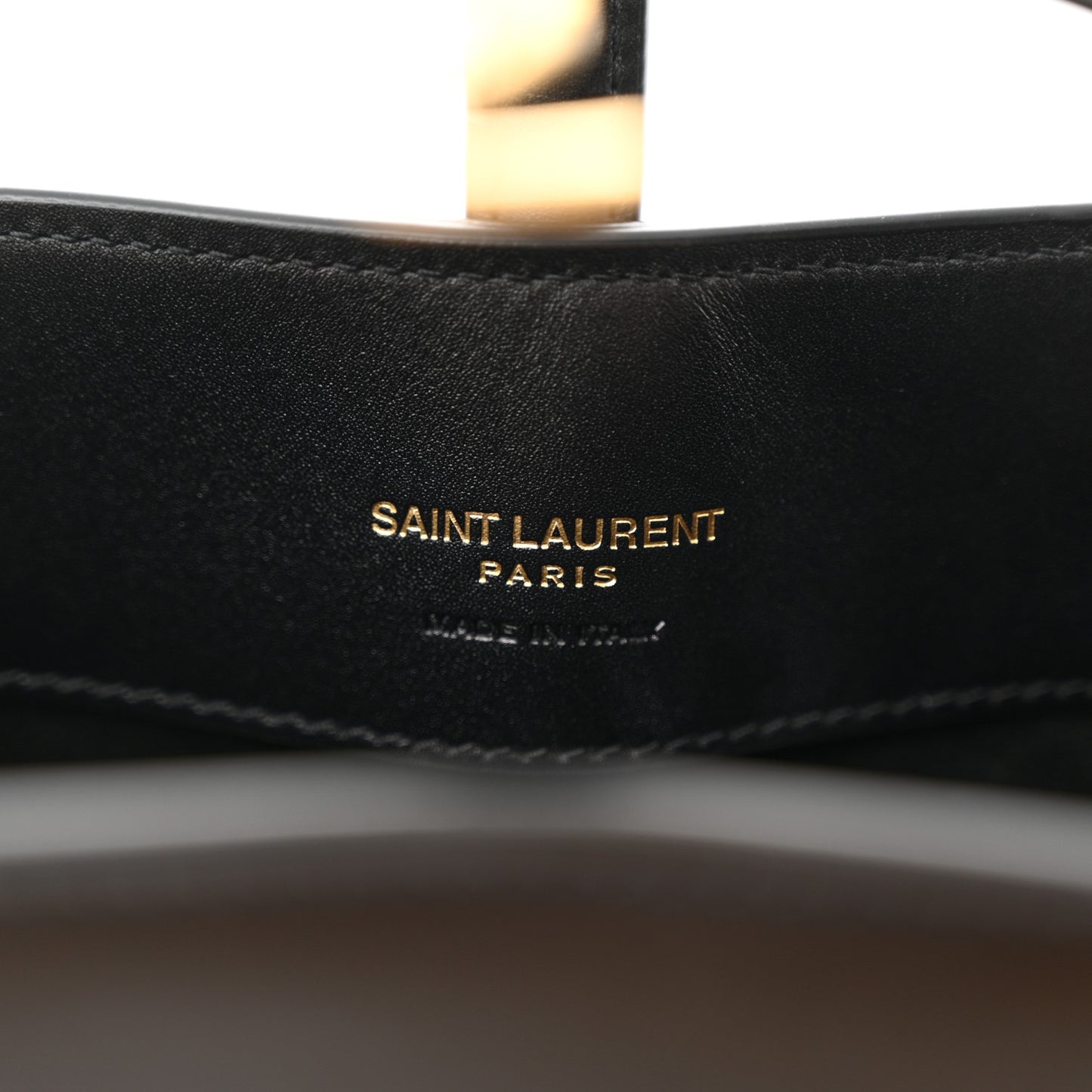 Shiny Calfskin Le 37 Mini Bucket Bag Black