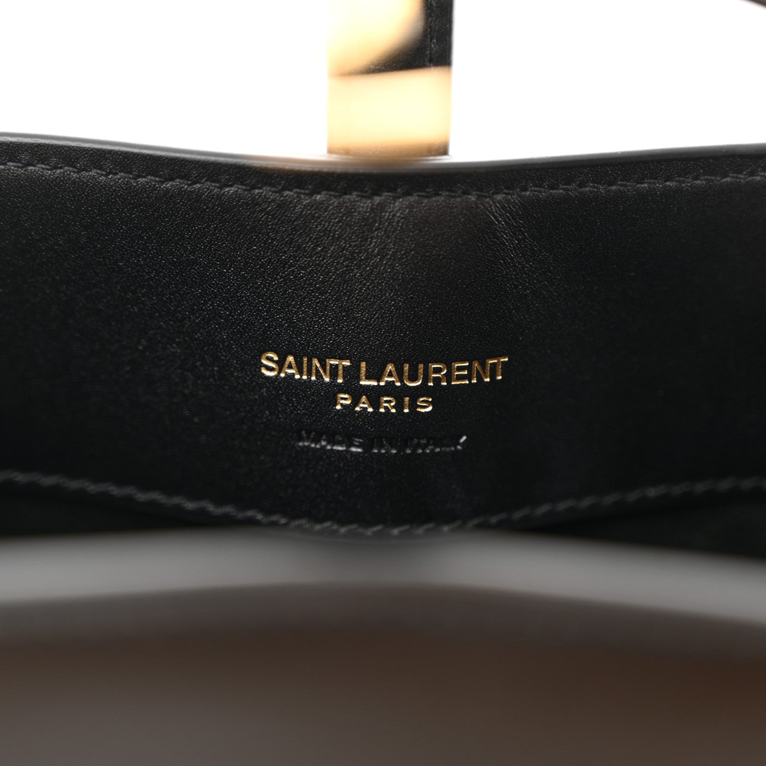 Saint Laurent Shiny Calfskin Le 37 Mini Bucket Bag Black 6 of 11