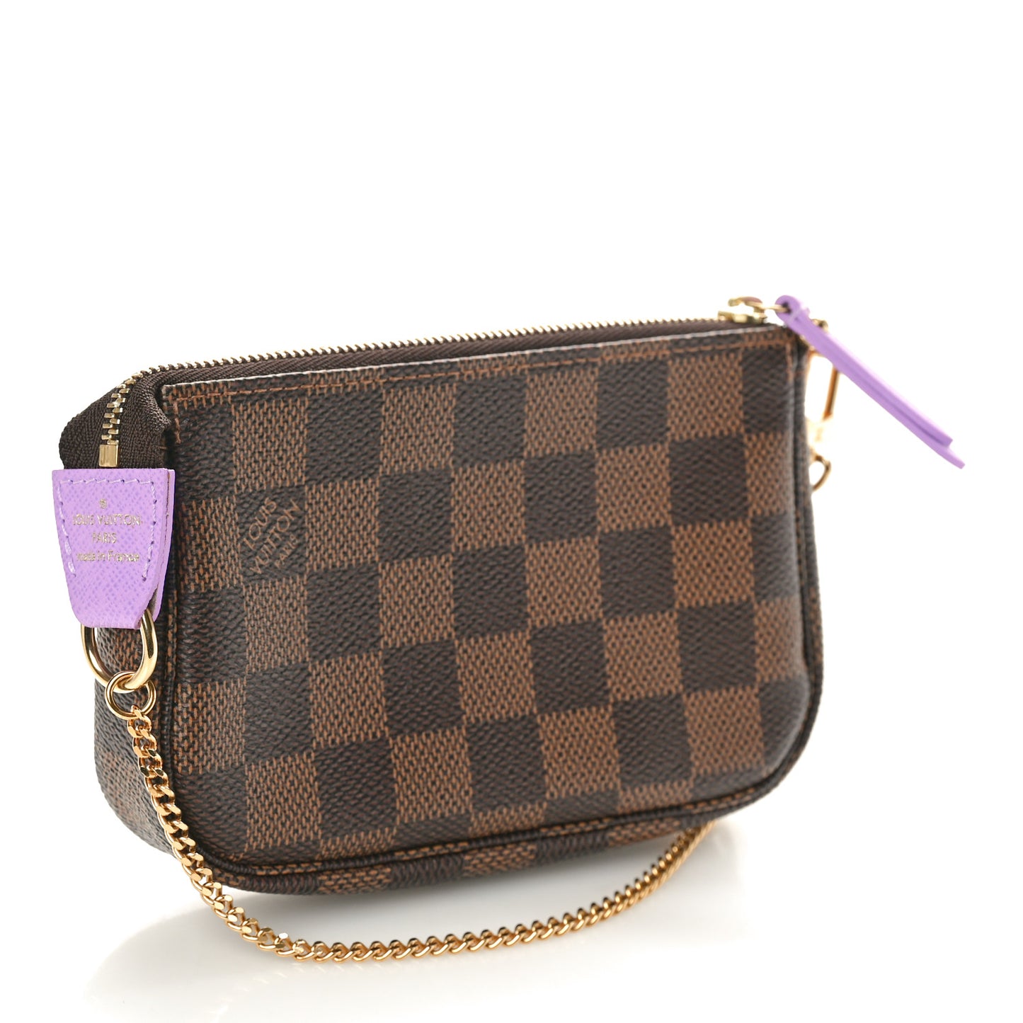 Damier Ebene Illustre Mini Pochette Accessories Violet