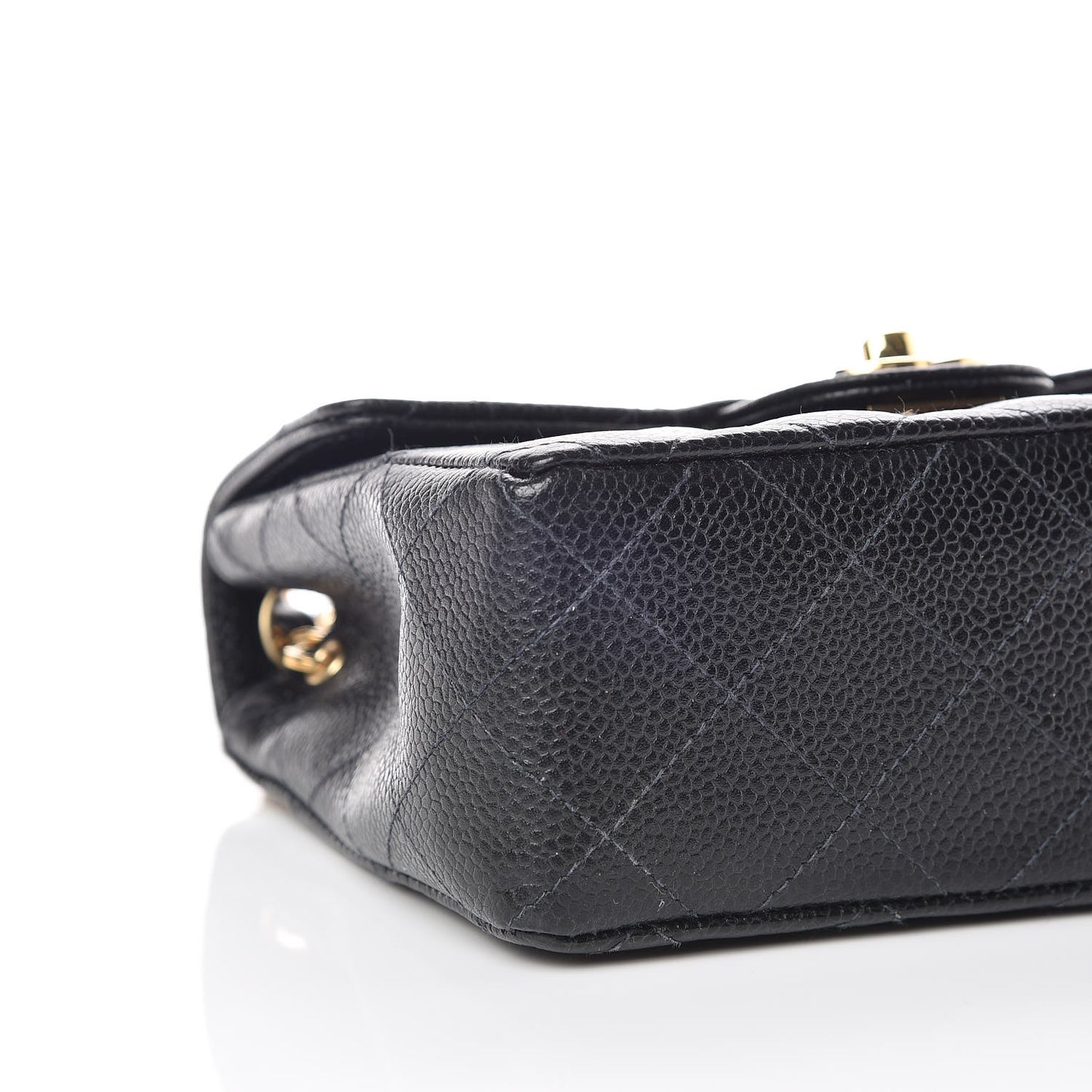 Caviar Quilted Mini Square Flap Black