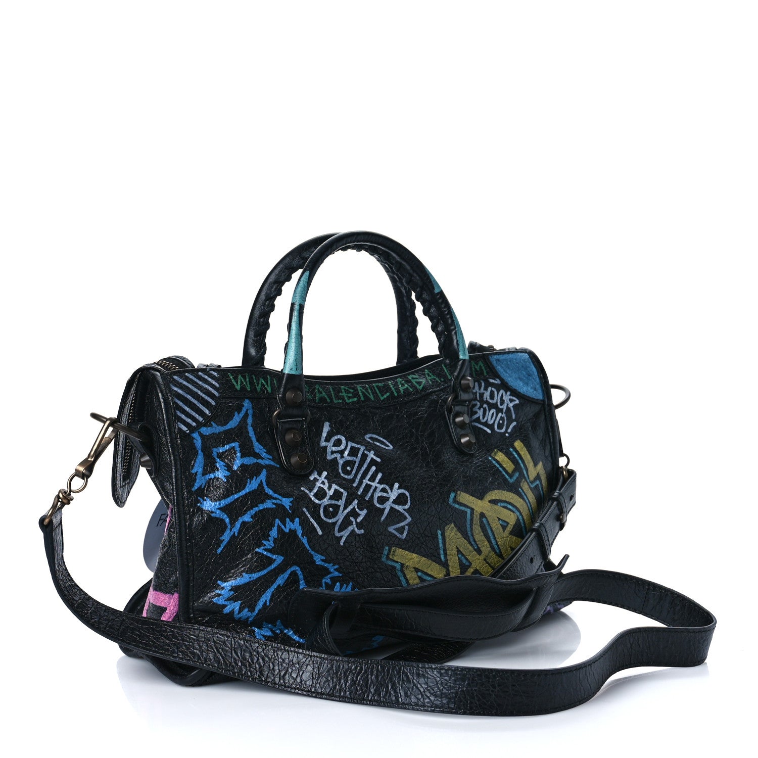 Balenciaga Agneau Graffiti All Over Classic Hardware S City Black Multicolor 3 of 9