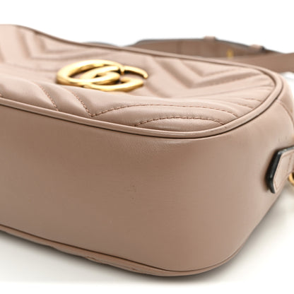 Gucci Calfskin Matelasse Small GG Marmont Chain Shoulder Bag Porcelain Rose 10 of 10