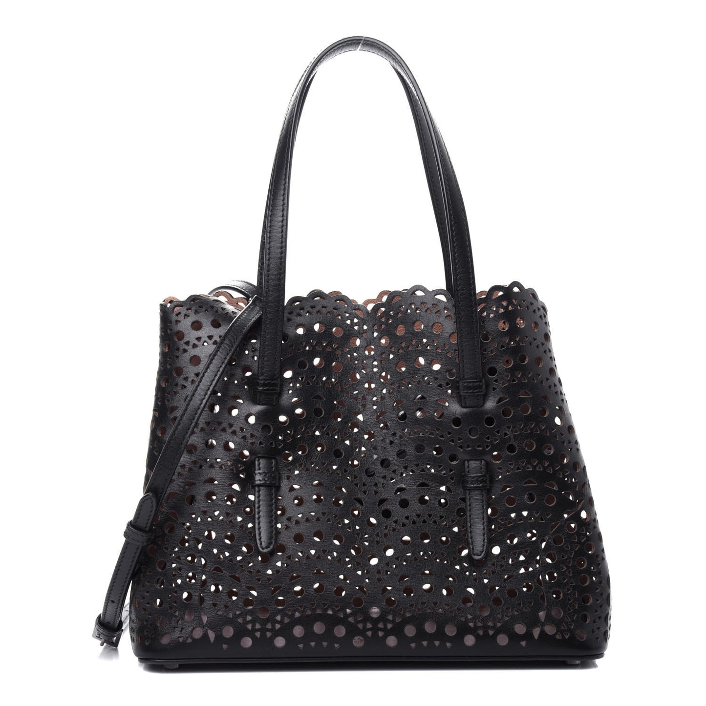 Calfskin Vienne Wave Mina 25 Bag Black