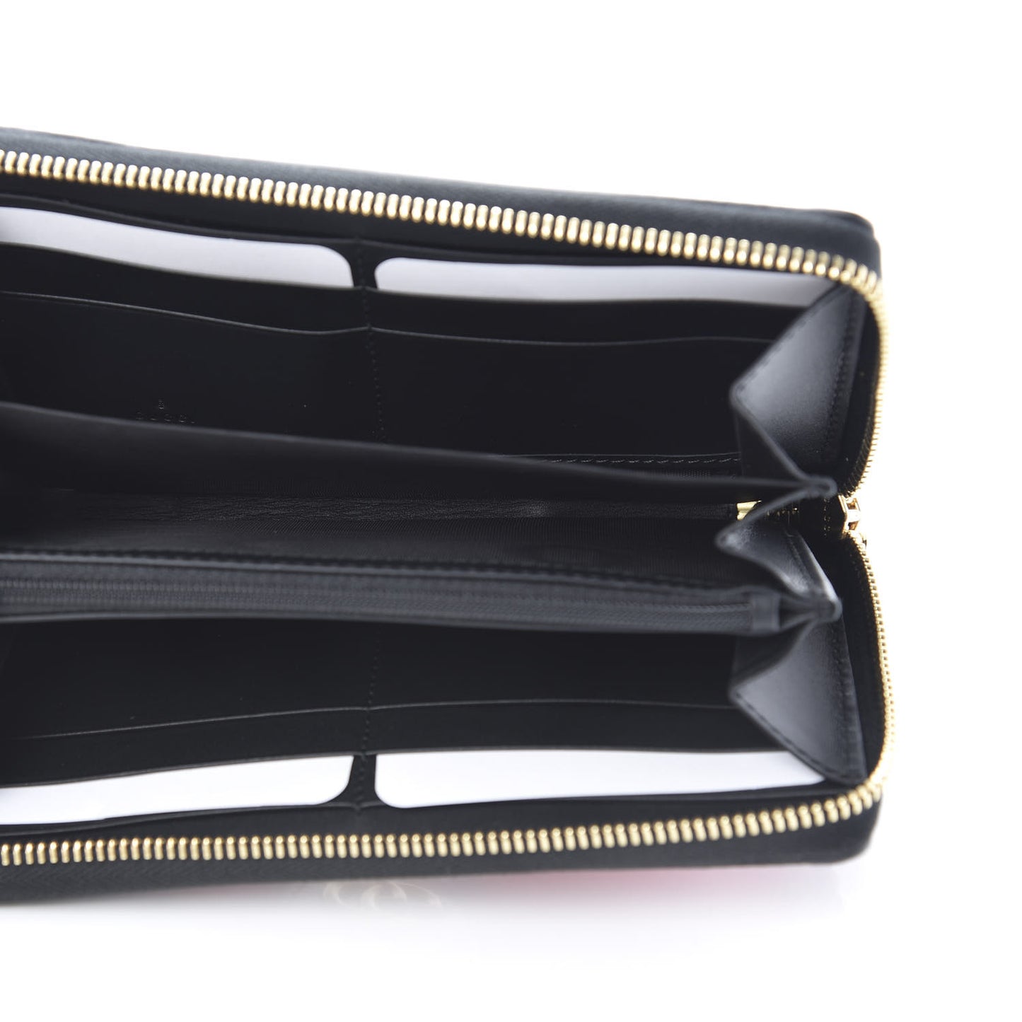 Suede Patent Web Ophidia Zip Around Wallet Hibiscus Red Black