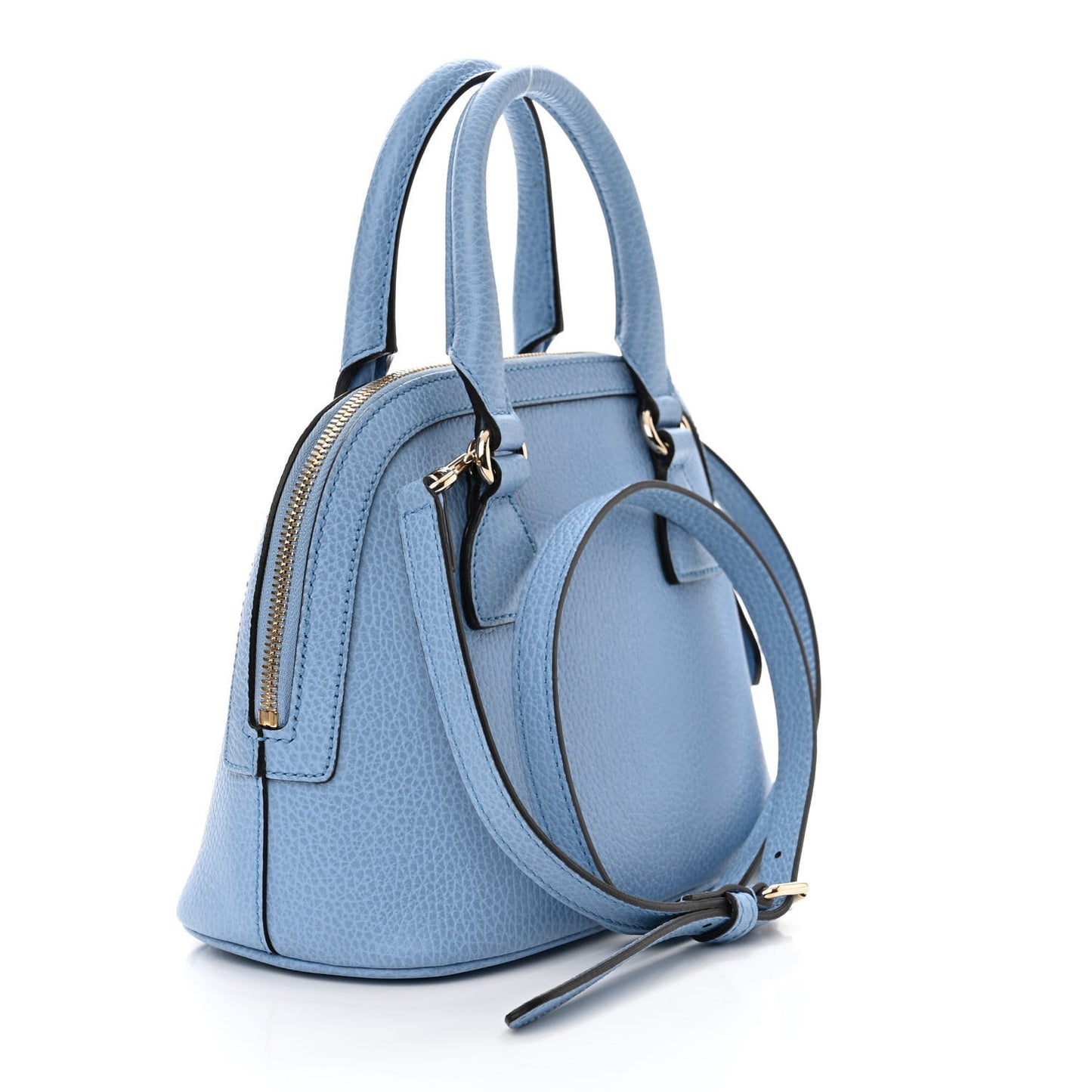 Dollar Calfskin Small GG Charm Dome Bag Mineral Blue