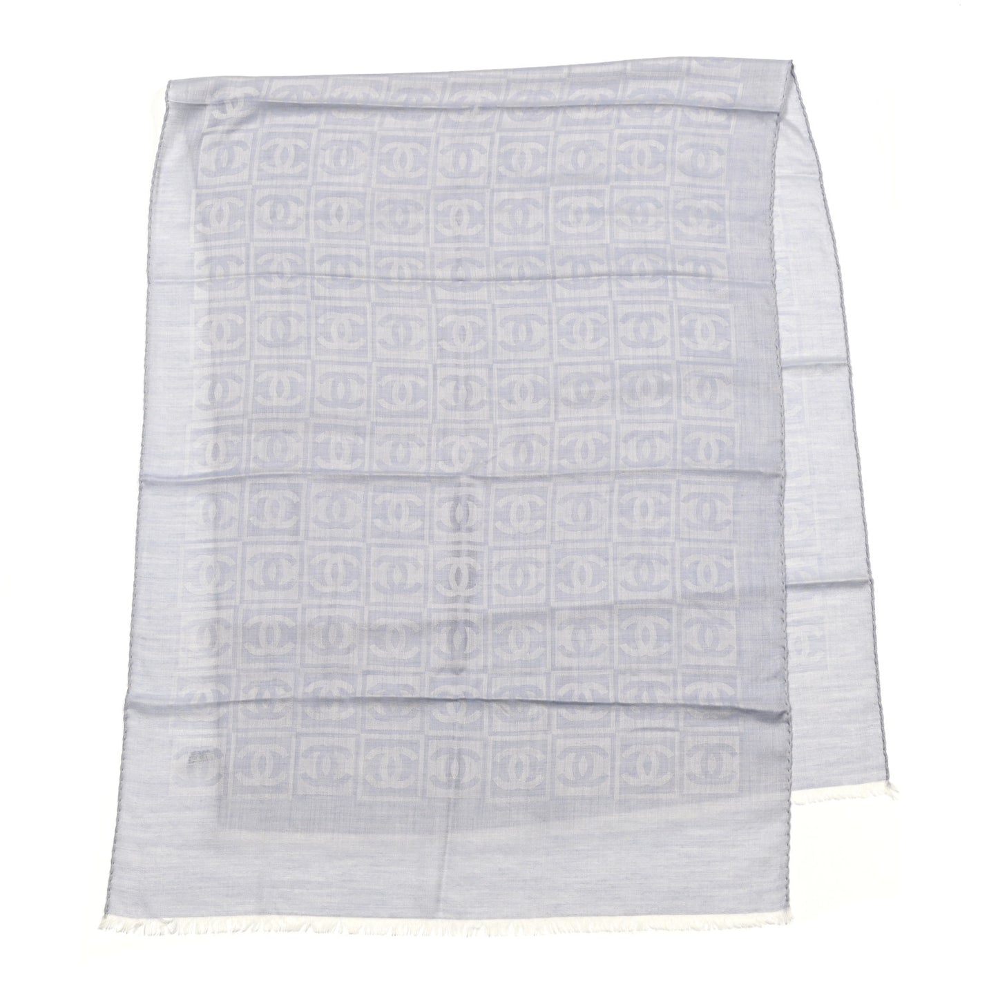 Cashmere Silk CC Scarf Blue