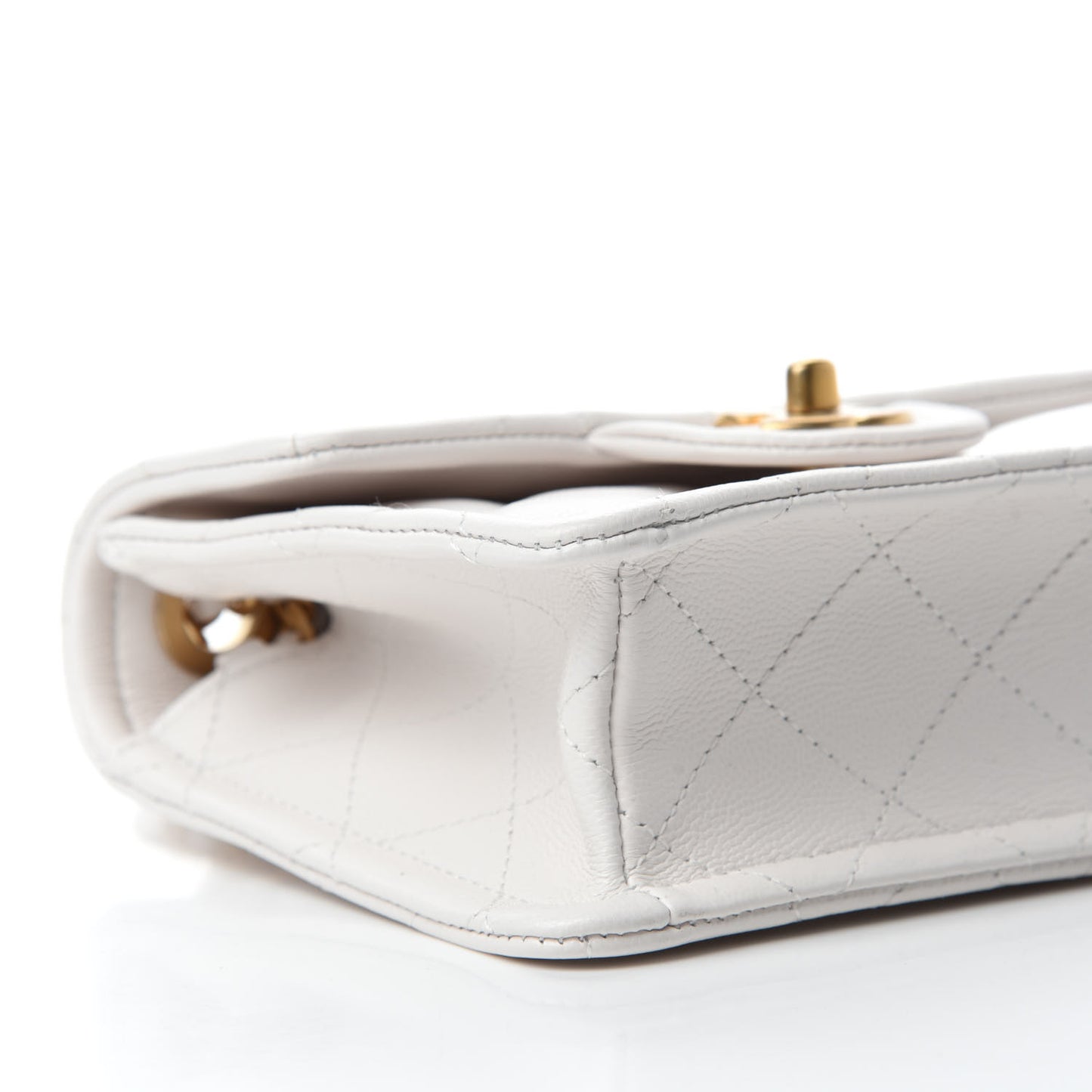 Caviar Quilted Mini Sweet Classic Flap White