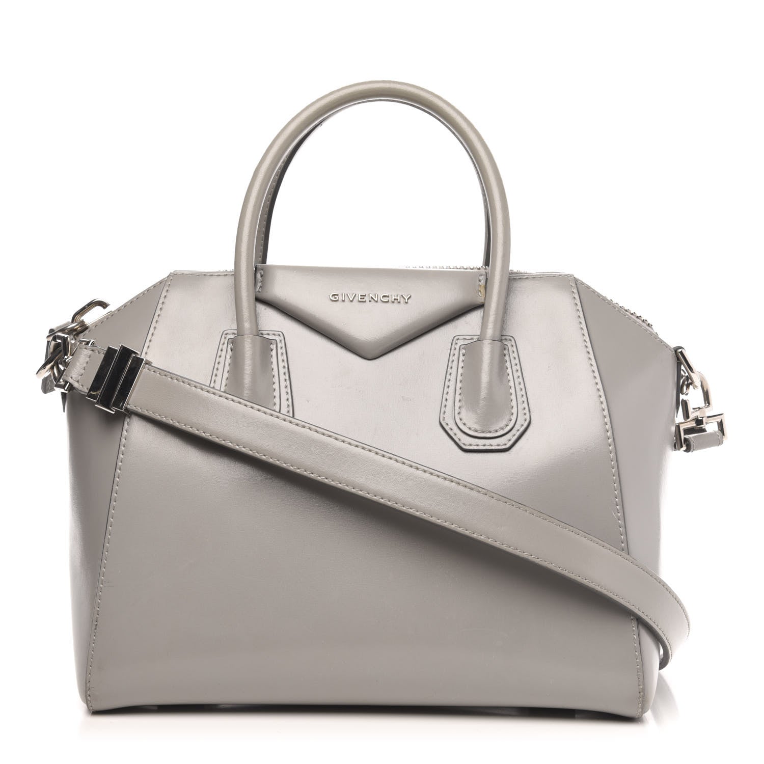 Givenchy Shiny Lord Calfskin Small Antigona Pearl Grey 1 of 14