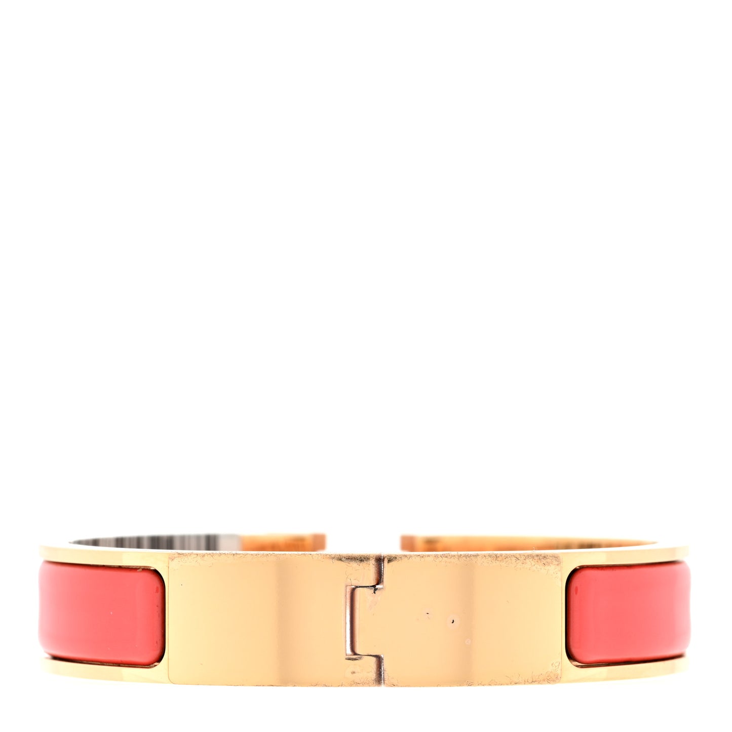 Enamel Narrow Clic Clac H Bracelet PM Rouge Corail