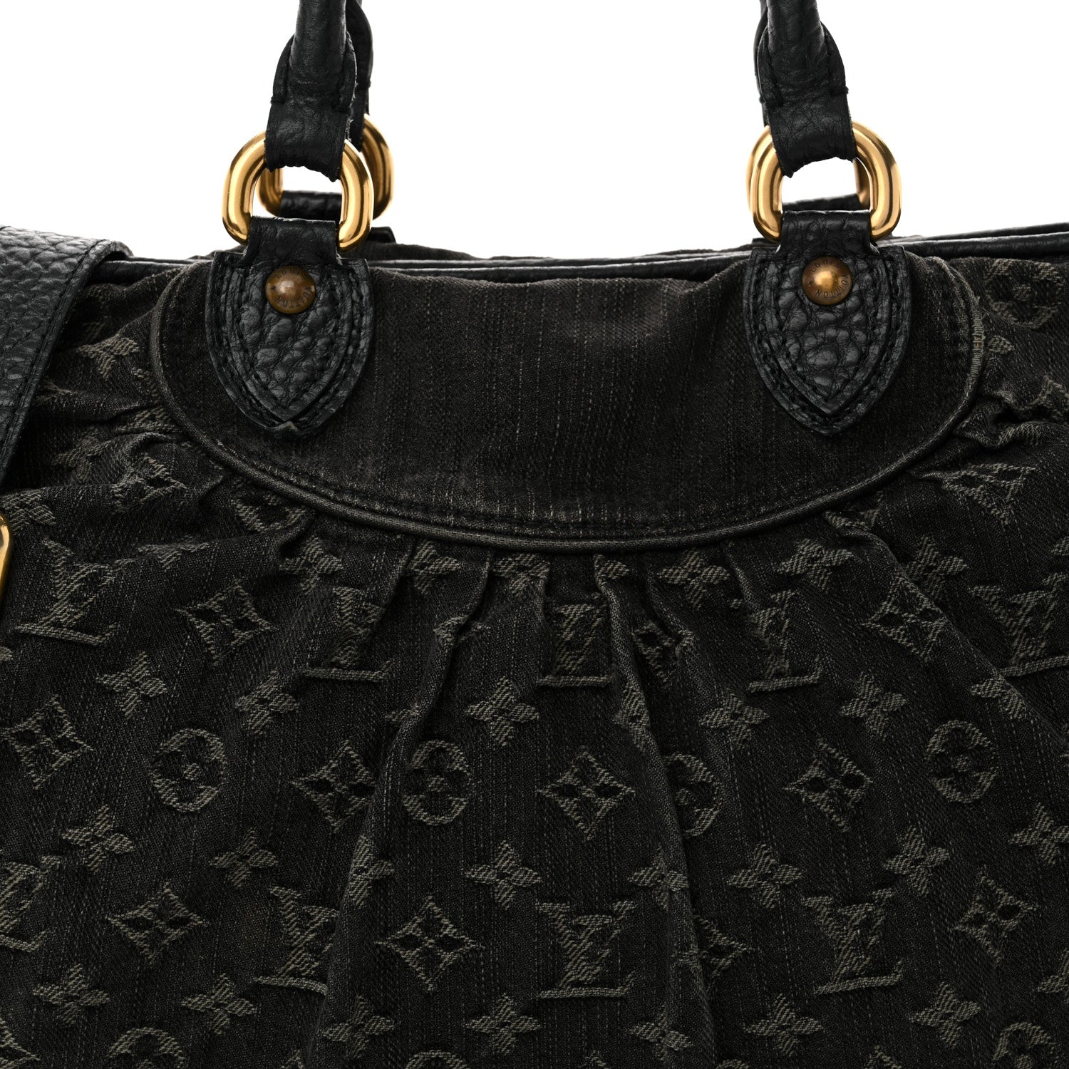 Louis Vuitton Denim Neo Cabby MM Black 8 of 14