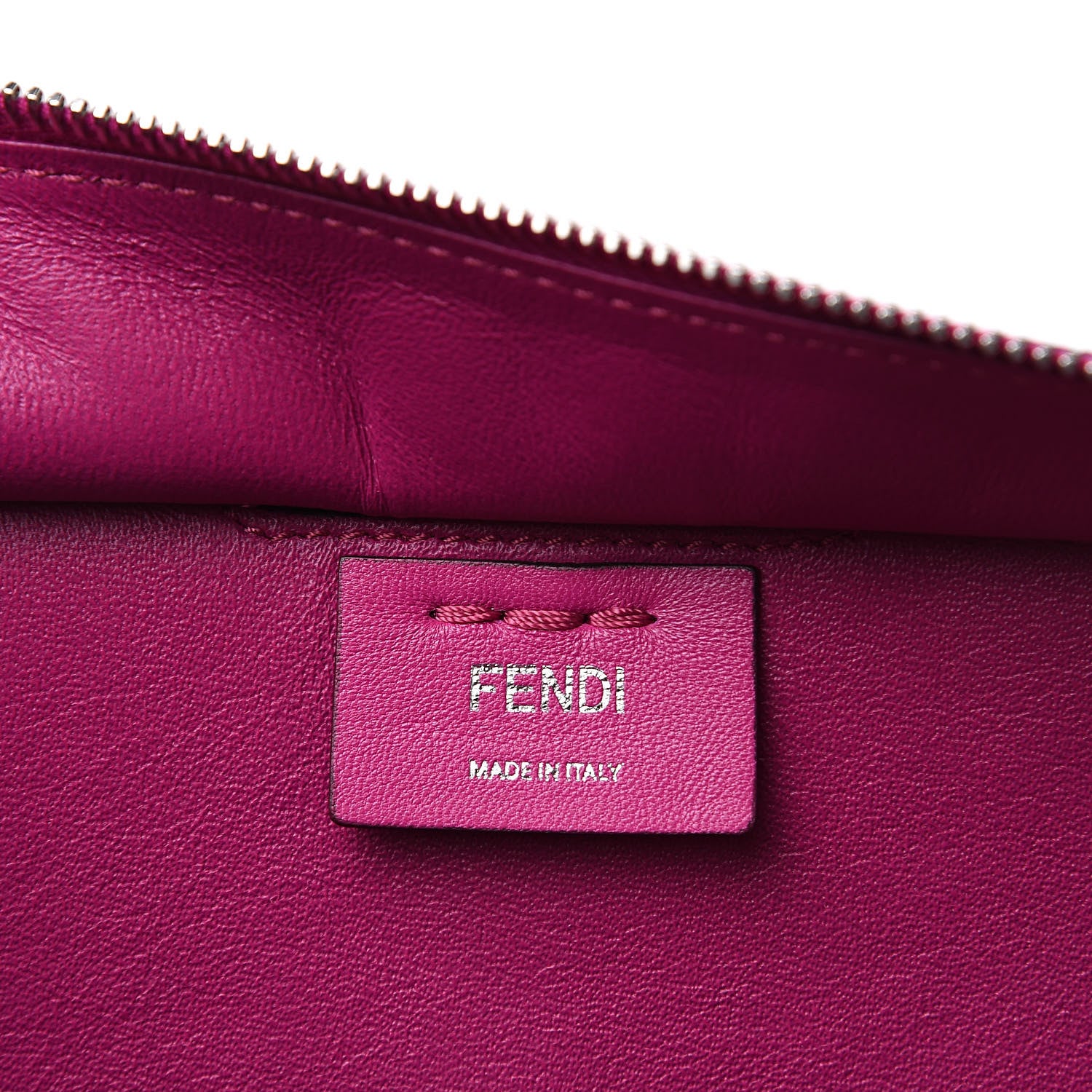 Fendi Vitello Pelo Flamingo Crocodile Embossed Petite 3Jours Tote Magenta 6 of 11