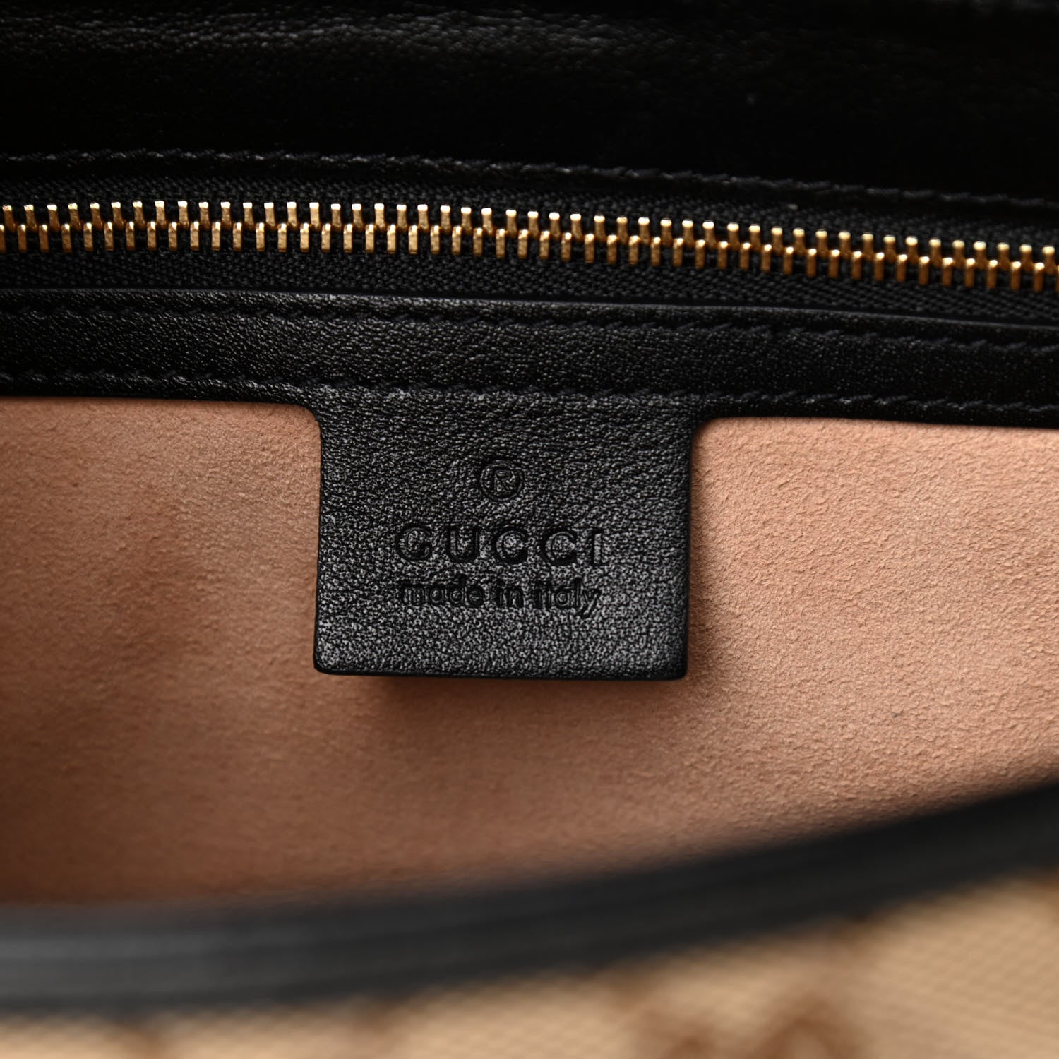 Gucci Monogram Azalea Calfskin Matelasse Diagonal Small GG Marmont Top Handle Shoulder Bag Beige Ebony Black 6 of 10