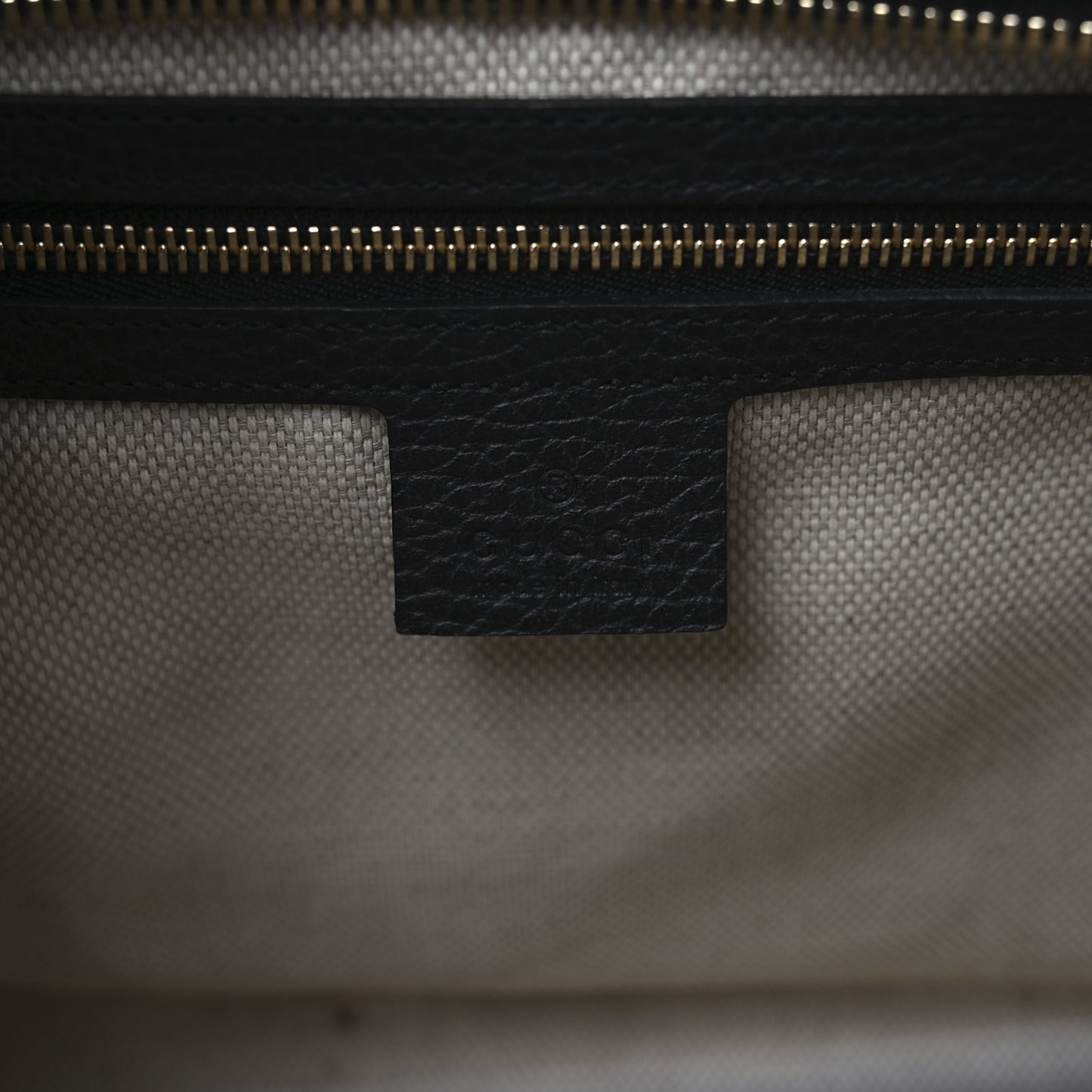Pebbled Calfskin Medium Soho Top Handle Satchel Black