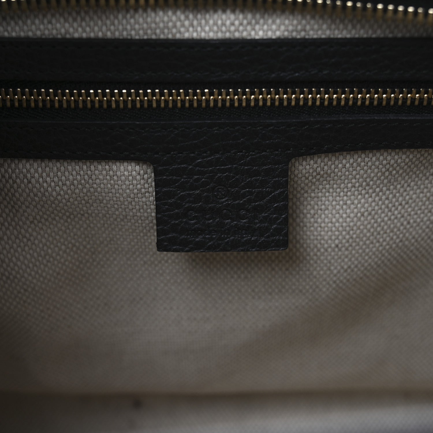Gucci Pebbled Calfskin Medium Soho Top Handle Satchel Black 6 of 11