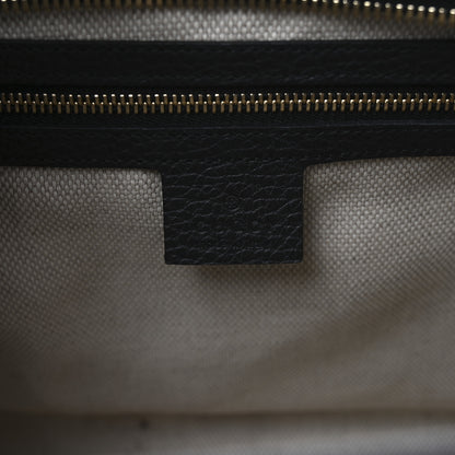 Gucci Pebbled Calfskin Medium Soho Top Handle Satchel Black 6 of 11
