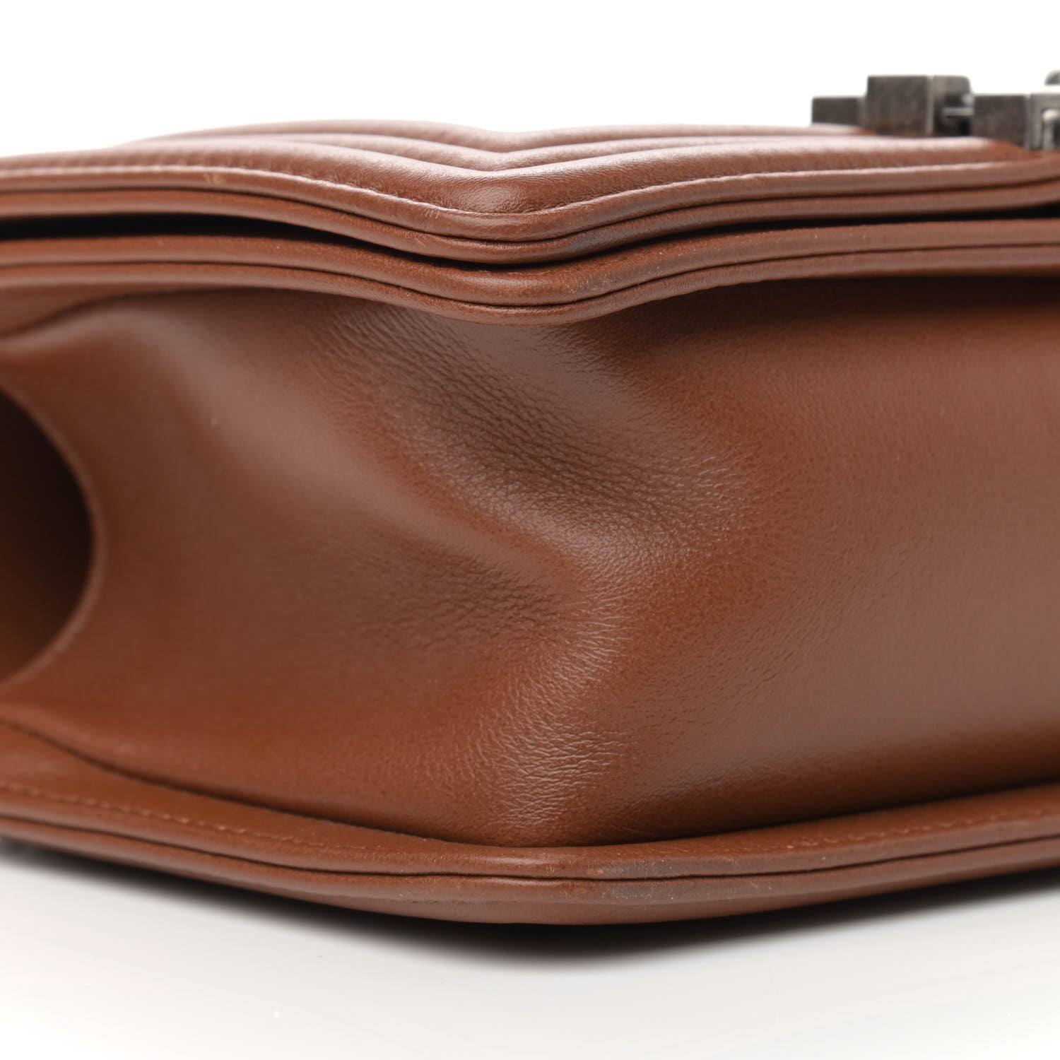 Chanel Calfskin Embossed Small Cordoba Boy Flap Brown 9 of 10