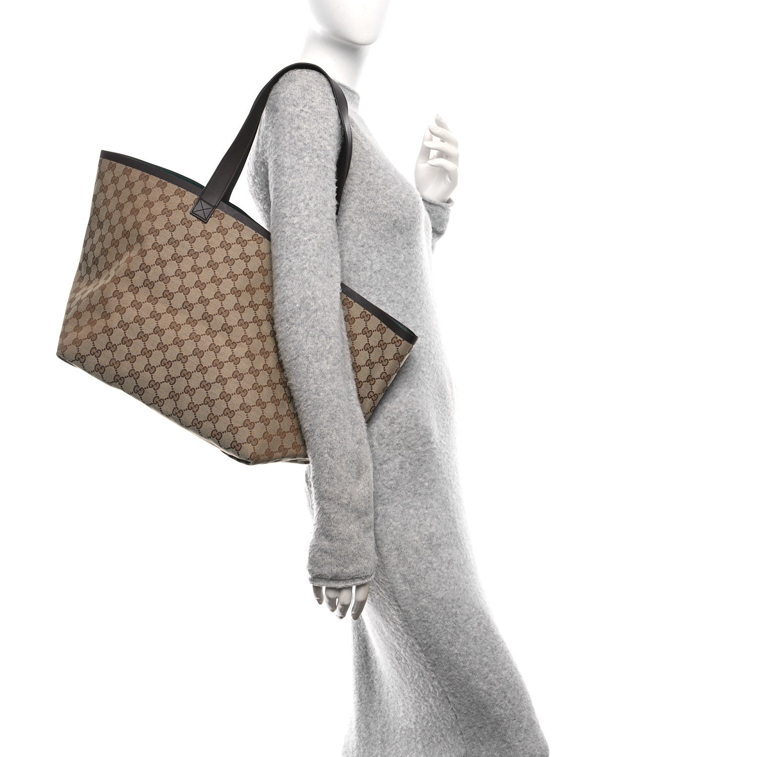 Gucci Monogram Medium Totissima Shopping Tote Beige Ebony 3 of 9