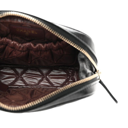Chanel Caviar Quilted Small Curvy Pouch Cosmetic Case Black 5 of 8