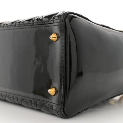 Christian Dior Patent Cannage Medium Lady Dior Black 10 of 12