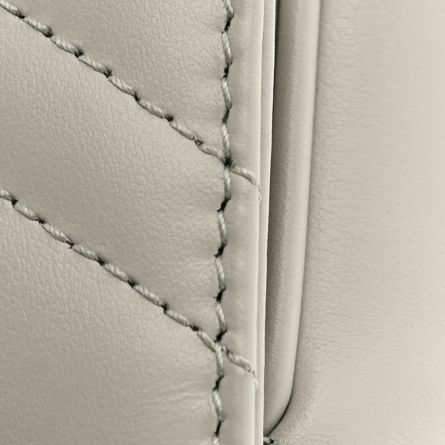 Gucci Calfskin Matelasse Mini GG Marmont Shoulder Bag With Card Holder Light Grey Salvy Green 13 of 14