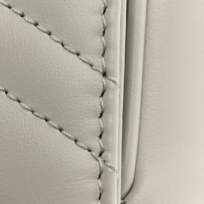 Gucci Calfskin Matelasse Mini GG Marmont Shoulder Bag With Card Holder Light Grey Salvy Green 13 of 14