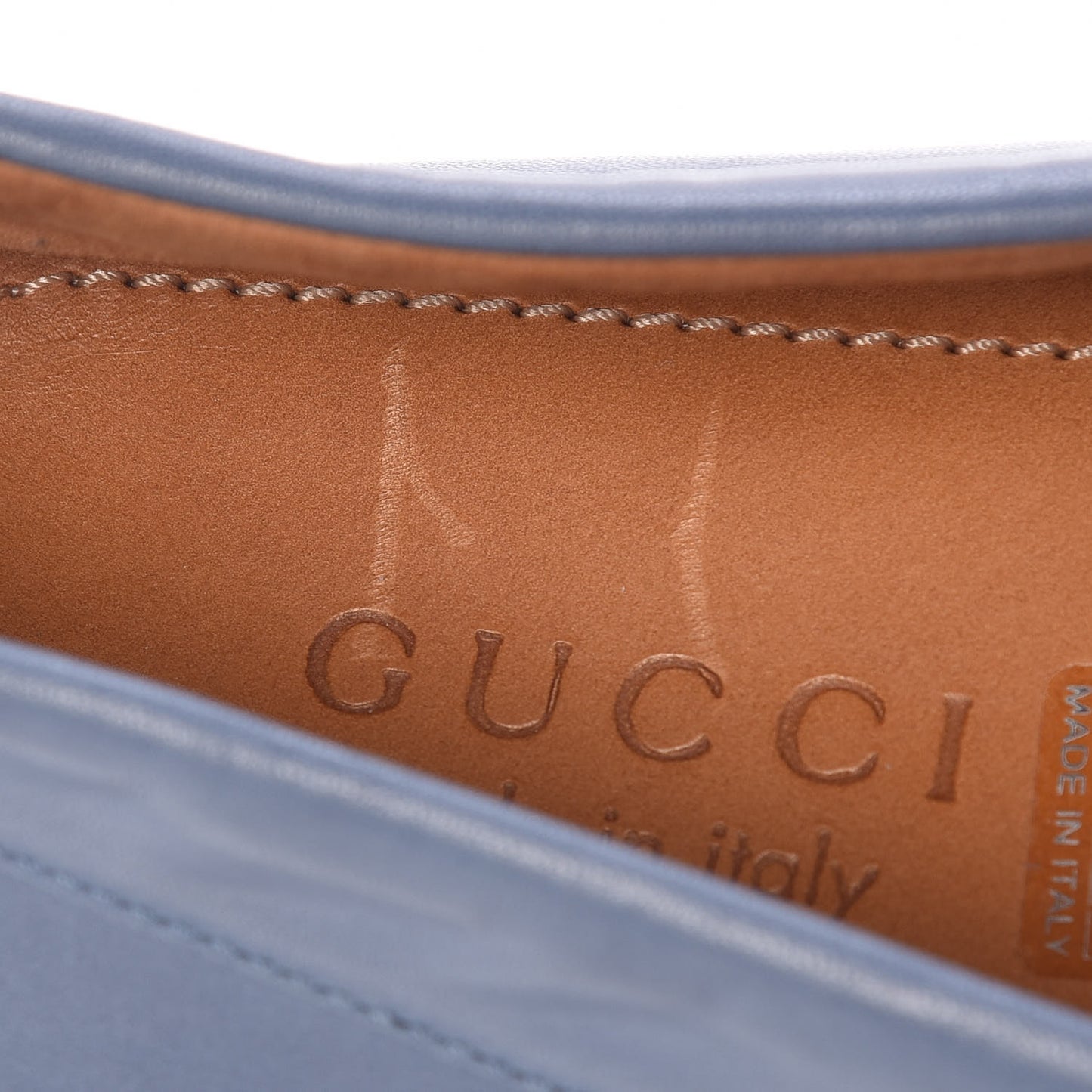 Calfskin Mens Horsebit Loafers 9.5 Light Blue