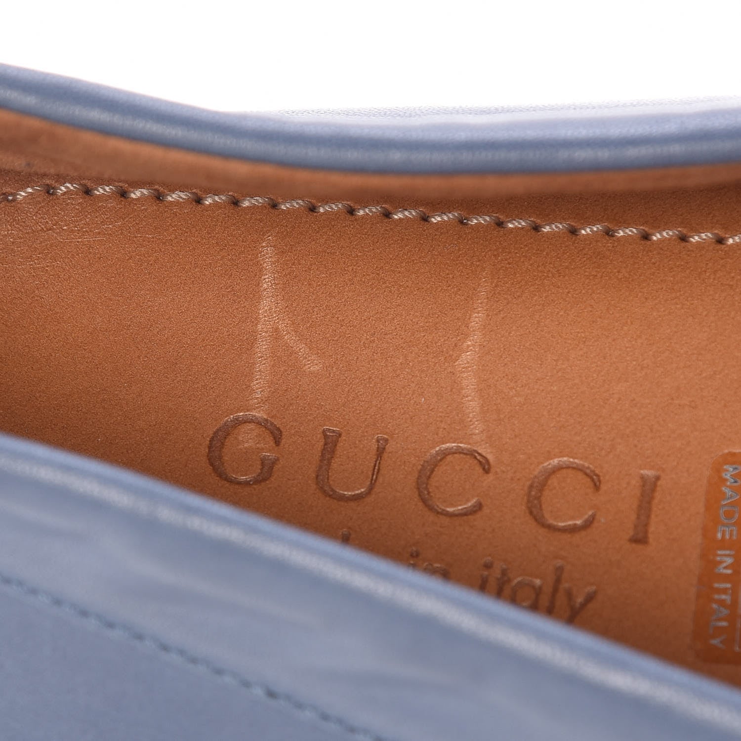 Gucci Calfskin Mens Horsebit Loafers 9.5 Light Blue 14 of 14