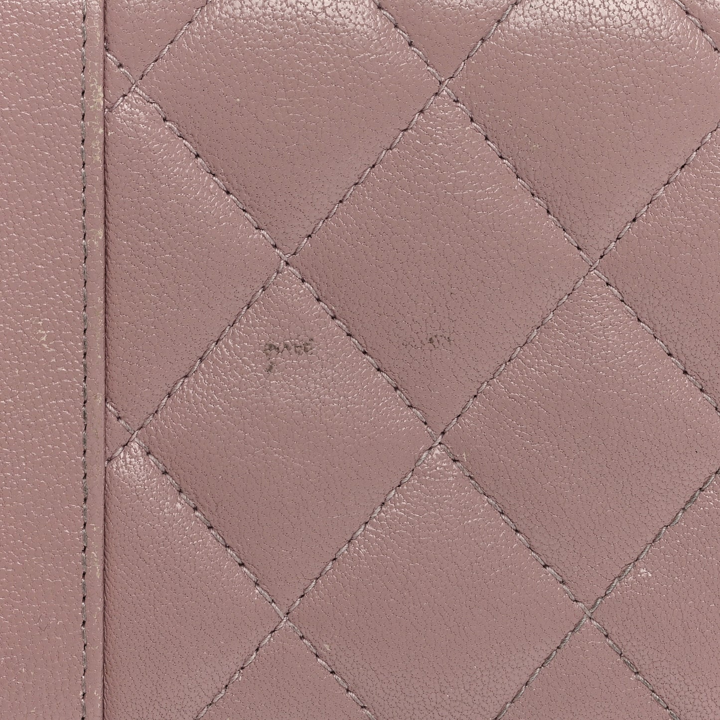 Sheepskin Quilted Mademoiselle Vintage Flap Wallet Pink