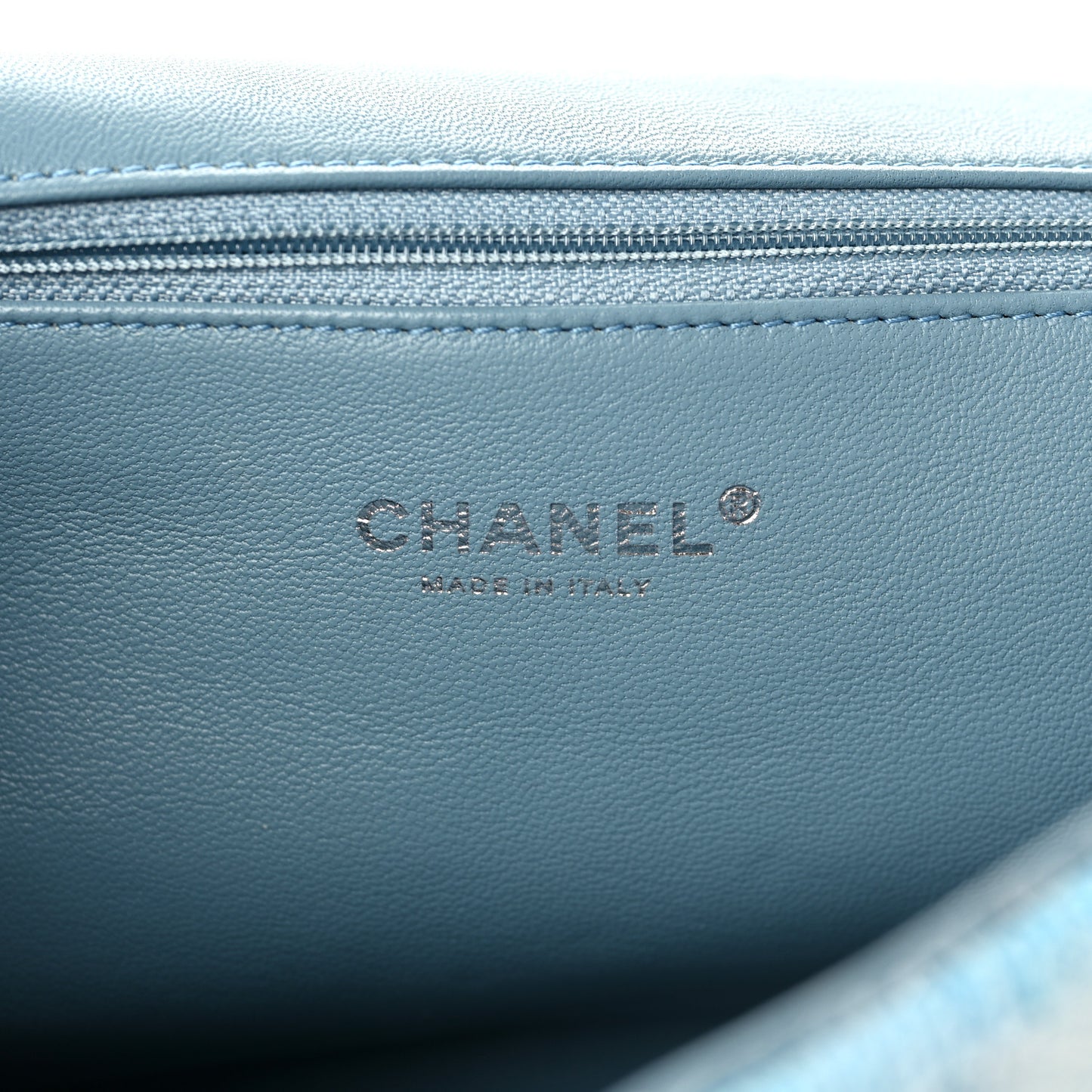 Sequin Large Waterfall Flap Light Blue