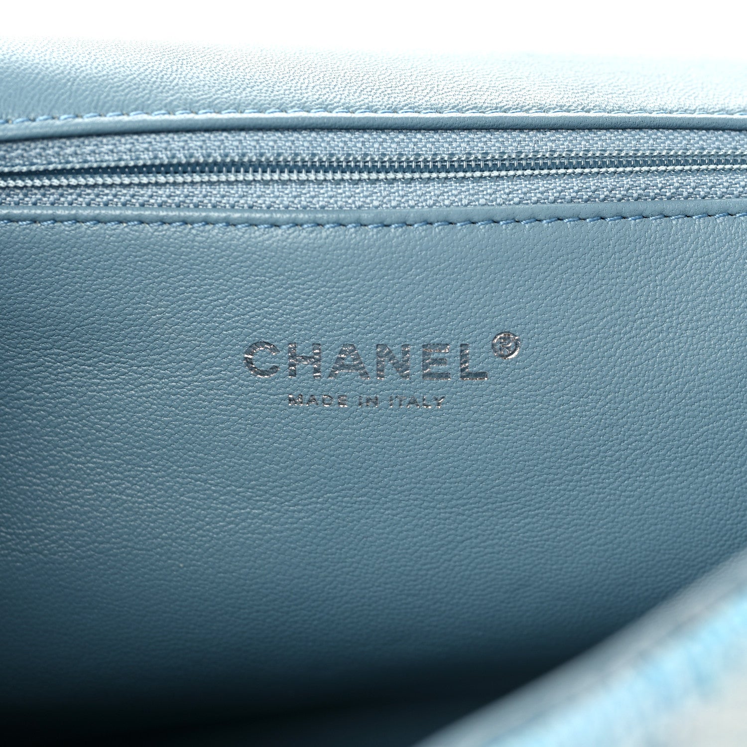 Chanel Sequin Large Waterfall Flap Light Blue 6 of 10