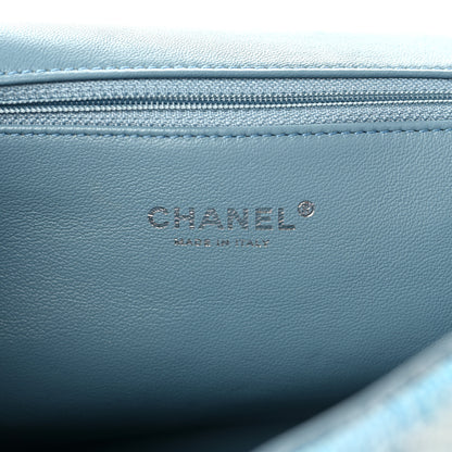 Chanel Sequin Large Waterfall Flap Light Blue 6 of 10