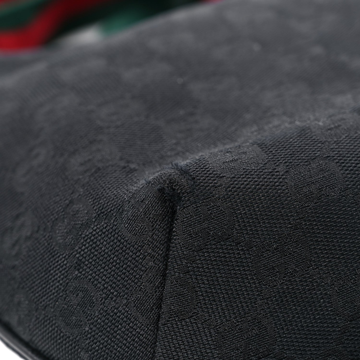 Gucci Monogram Web Medium Half Moon Hobo Black 8 of 20