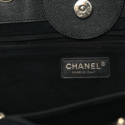 Chanel Caviar Large Studded Deauville Tote Black 6 of 9