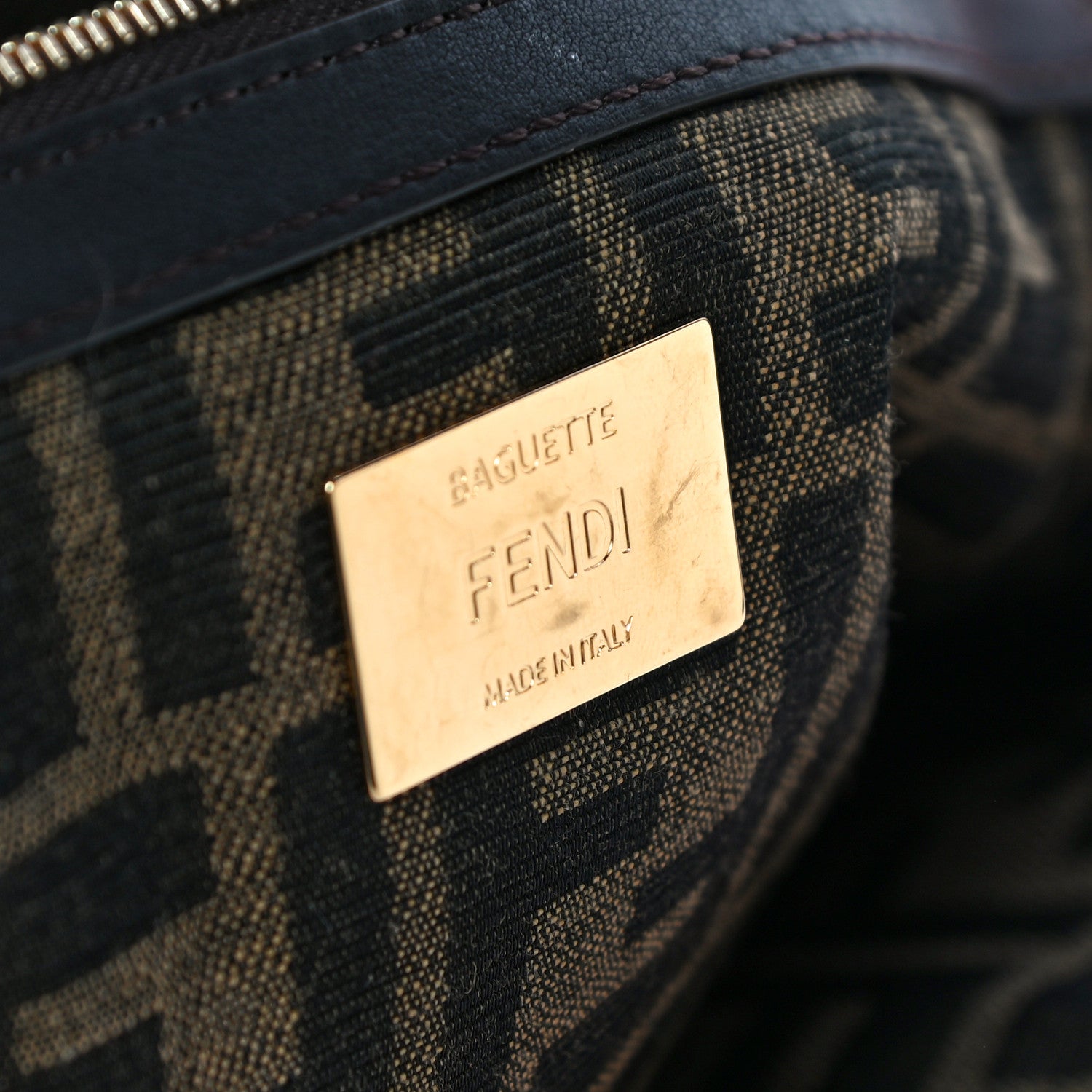 Fendi Fabric Jacquard FF 1974 Baguette Tobacco Moro Fuxia Fluo 5 of 8