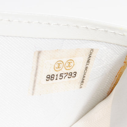Chanel Calfskin Python Quilted Cambon Yen Wallet White 8 of 9