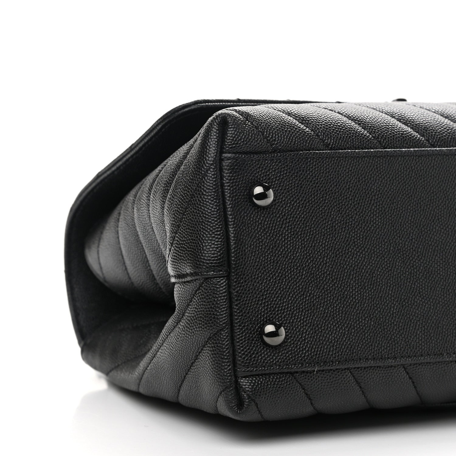 Chanel Caviar Chevron Quilted Small Coco Handle Flap So Black 9 of 10