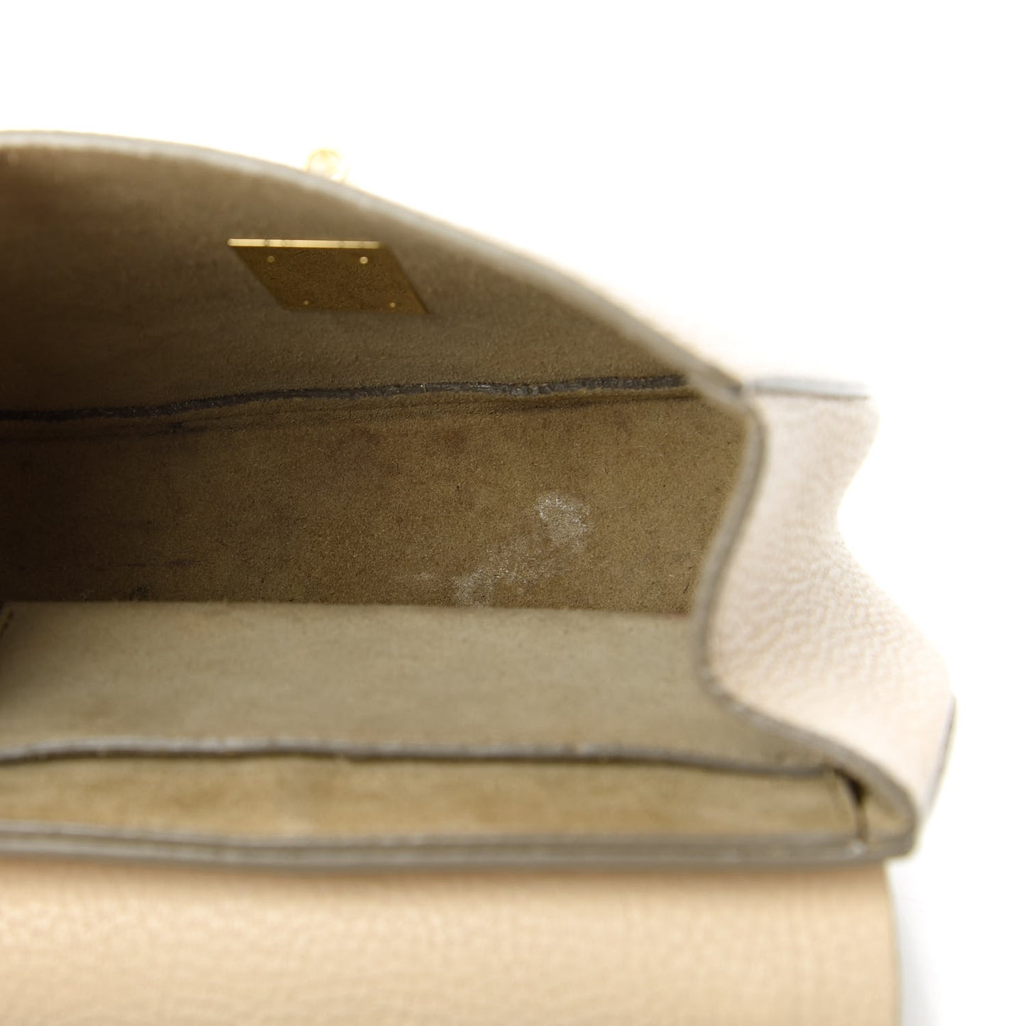 Grained Lambskin Drew Shoulder Bag Abstract White