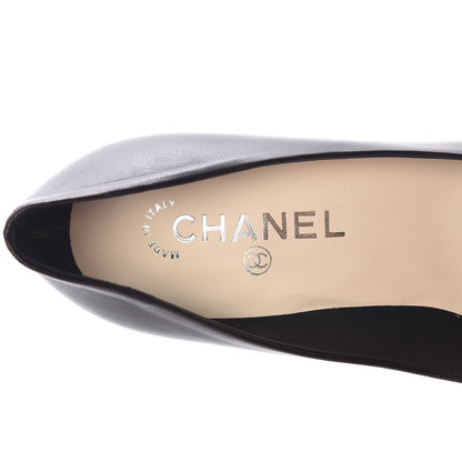 Chanel Lambskin Camellia Pumps 37.5 Black 7 of 12