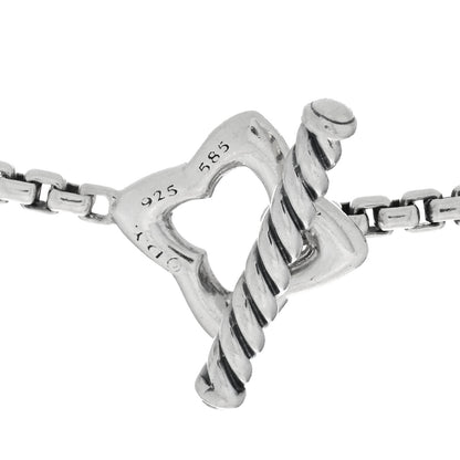 David Yurman Sterling Silver 14K Yellow Gold Quatrefoil Necklace 4 of 4